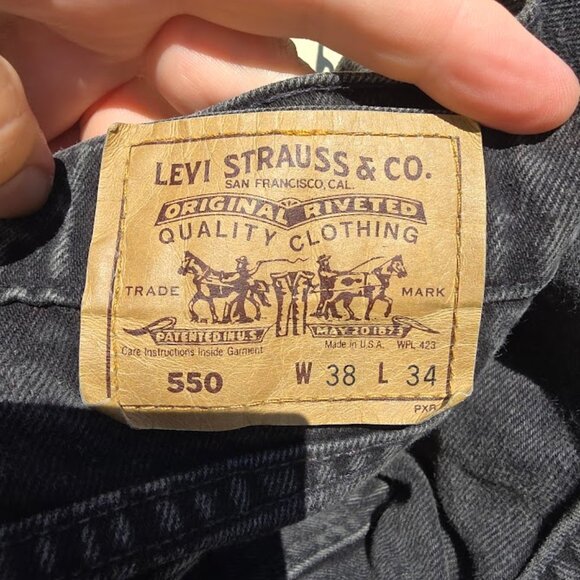 Mens Levis 550 USA Made  38/34  Good condition Black Label Vintage Levis Jeans - Picture 9 of 9